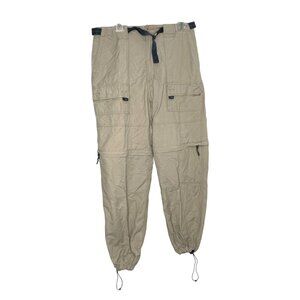 Basic Options Pants Men 34 x 34 Beige Cargo Fishing Hike Outdoors Convertible